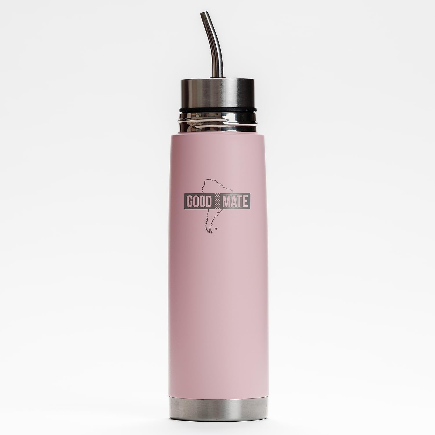 Goodmate Mate Listo 500 ml vista lateral, ideal para viaje sin derrames.