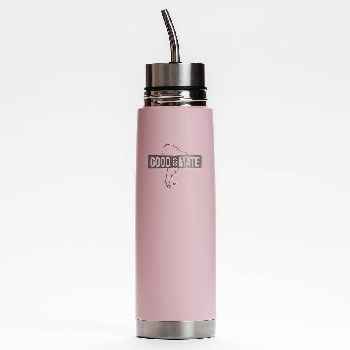 Goodmate Mate Listo 500 ml vista lateral, ideal para viaje sin derrames.