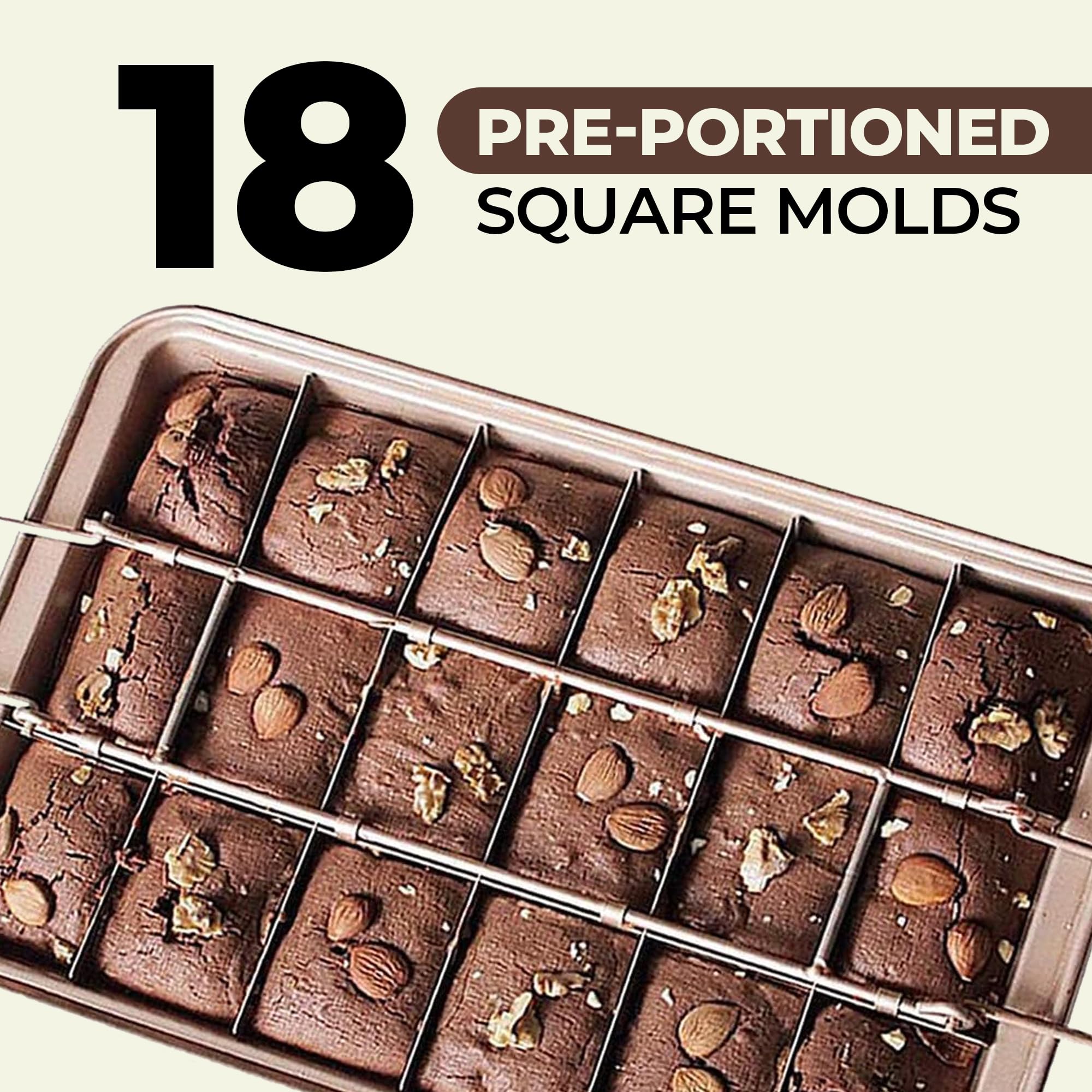Good Dee's pan-brownie para horno con conducción de calor uniforme.