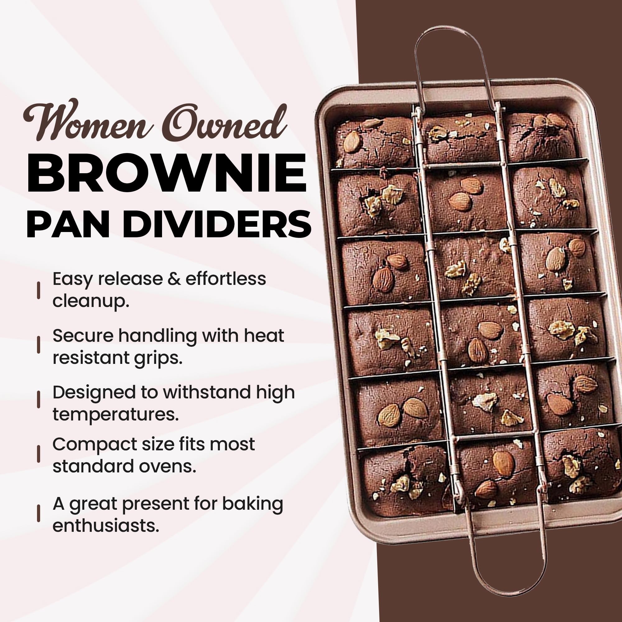 Good Dee's pan-brownie personalizable con nueces, chispas o coco para variar.