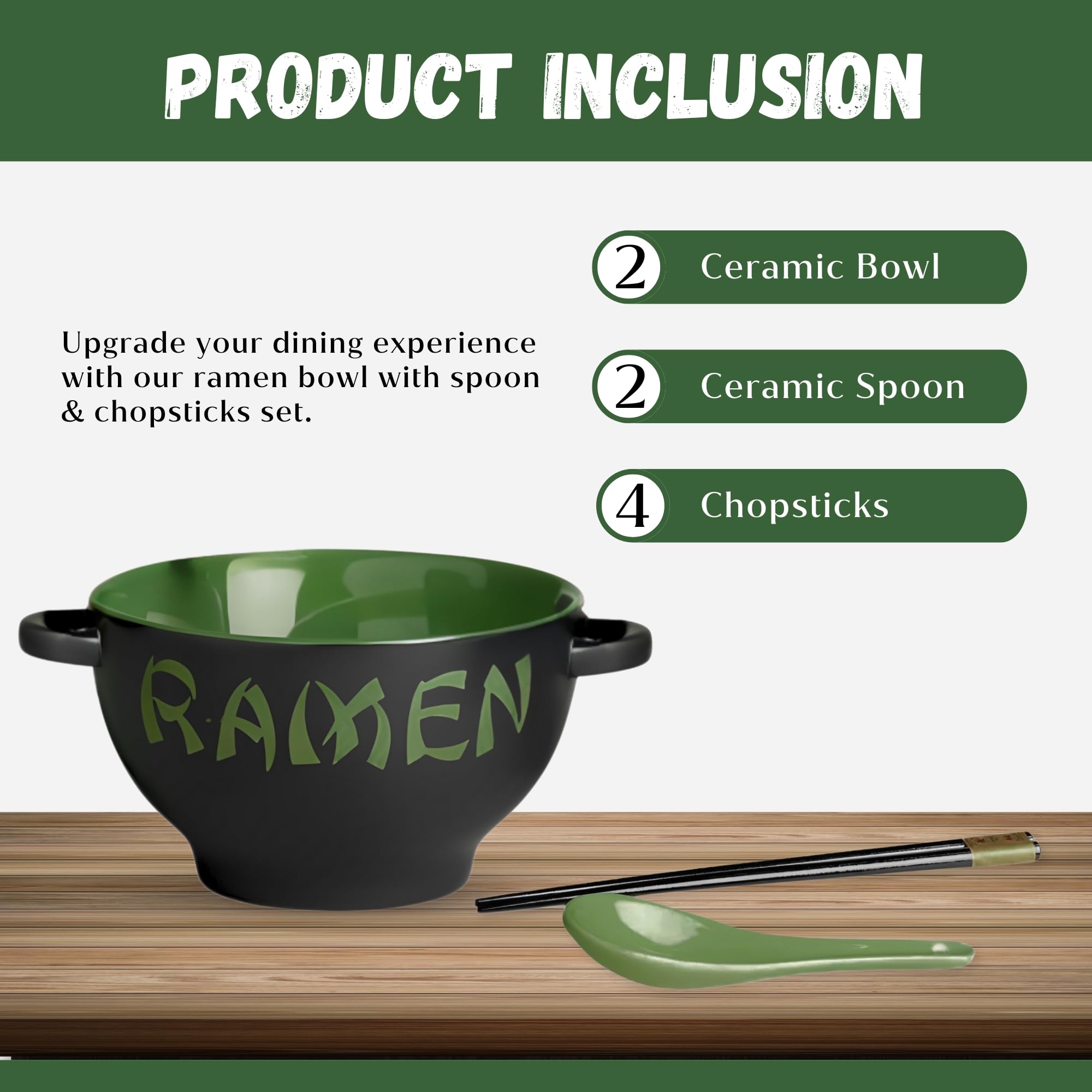 Goodscious ramen cuenco cerámico durable, fácil limpieza en lavavajillas y uso diario.