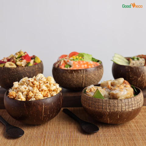 GoodVieco materiales-naturales-coco: opción sostenible para comer con estilo.