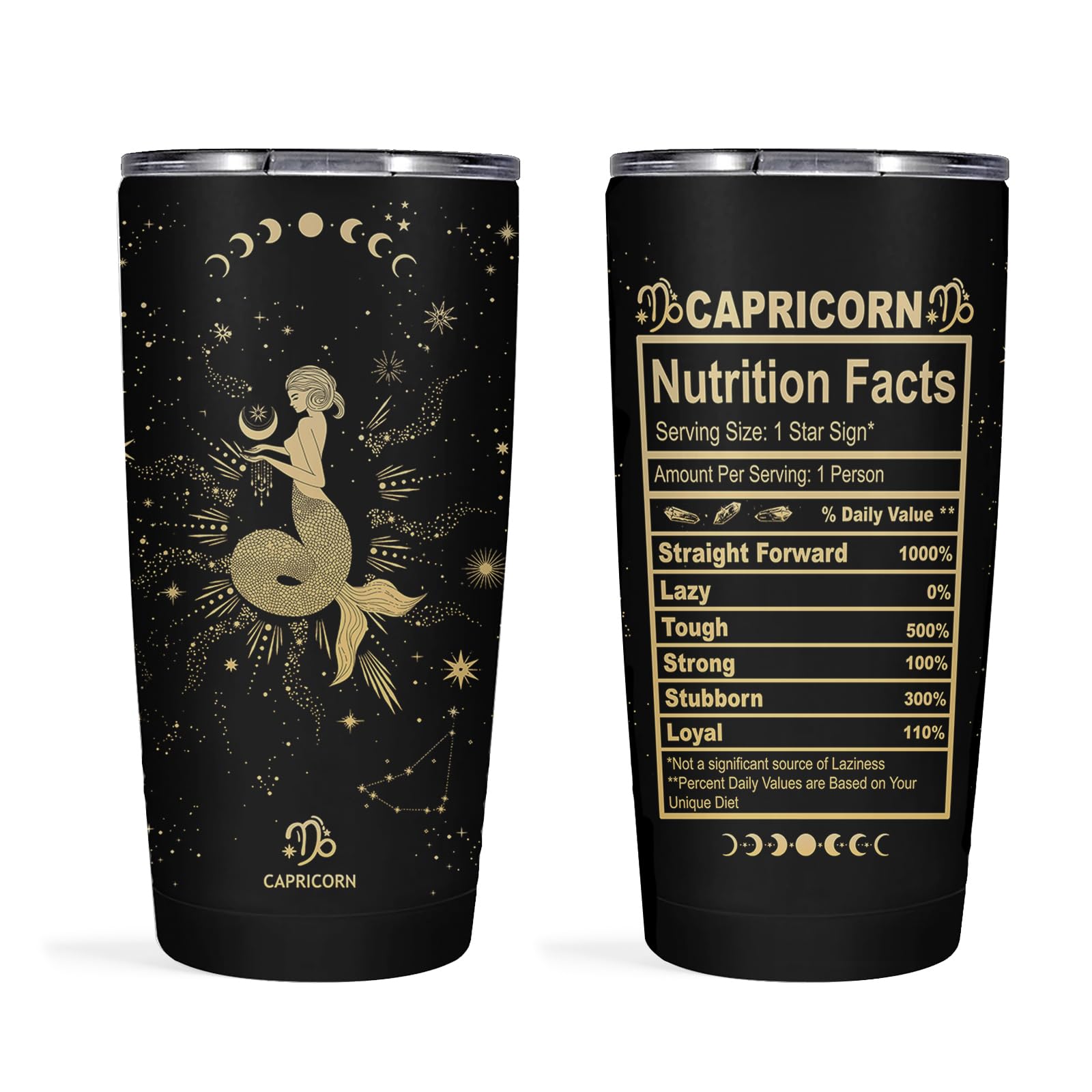 GOOMI Vaso Térmico Capricornio con Constelación, ideal para mantener bebidas calientes o frías.