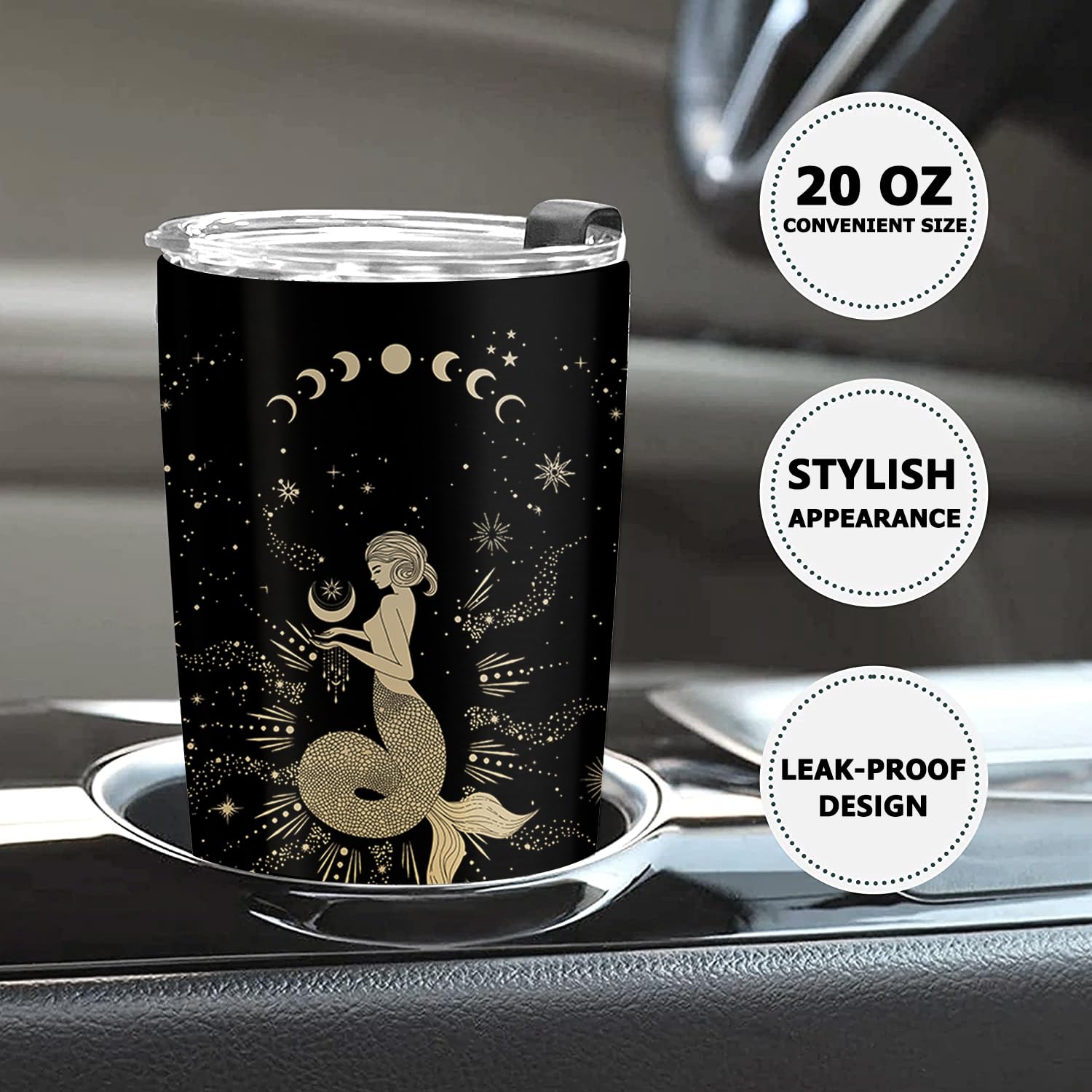 GOOMI Vaso con diseño anticondensación para uso en casa o viaje.