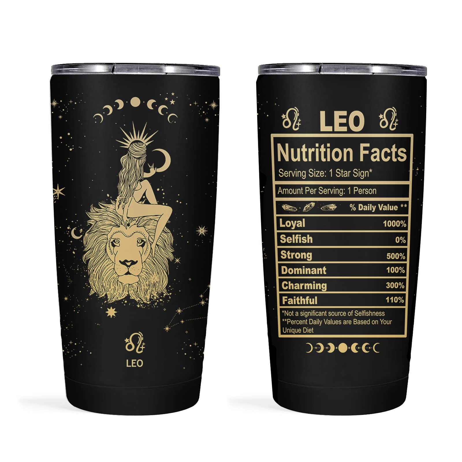 GOOMI Leo: taza 20oz con constelaciones, ideal para regalo.