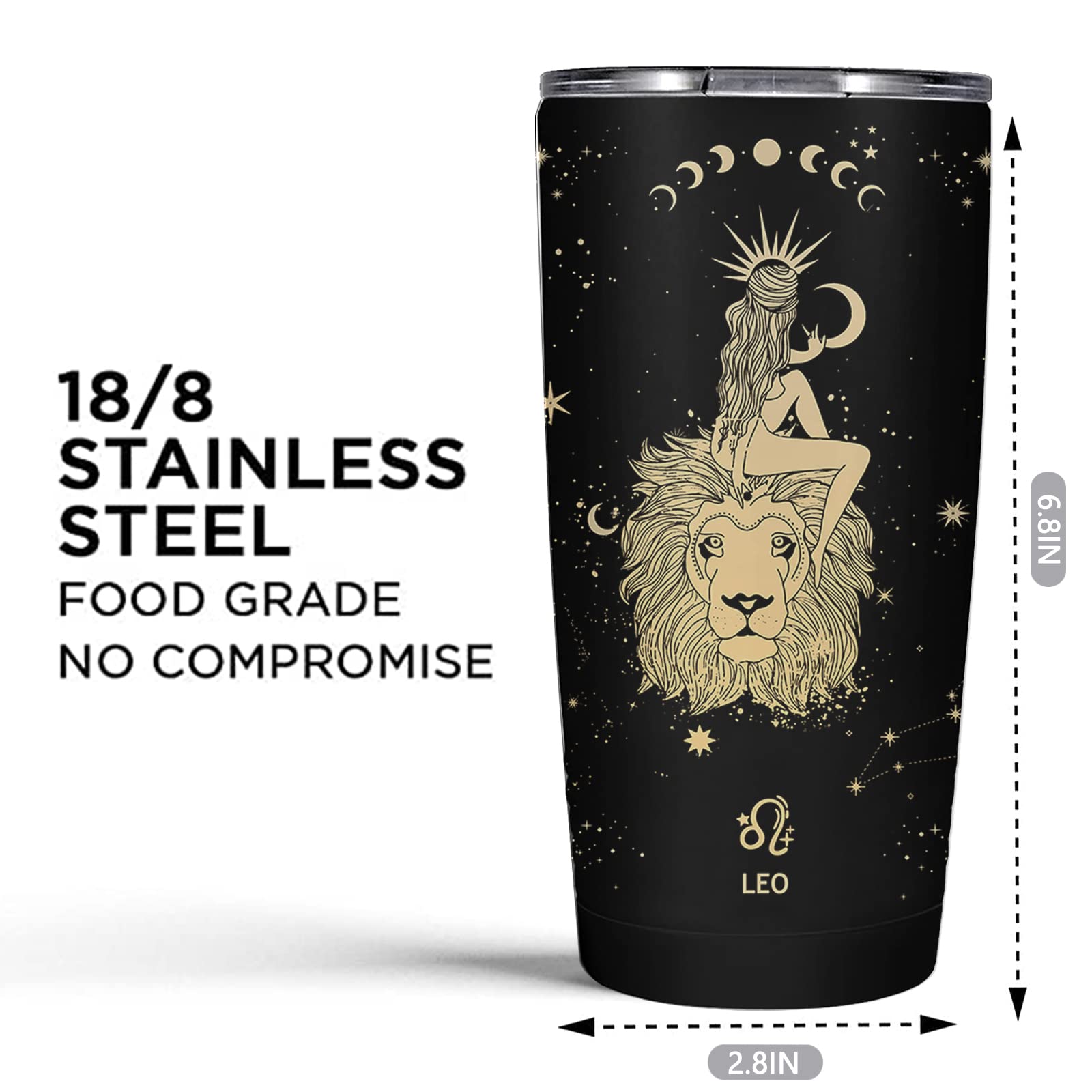 GOOMI taza portátil anti-sudor 20oz, cabe en la mayoría de soportes.