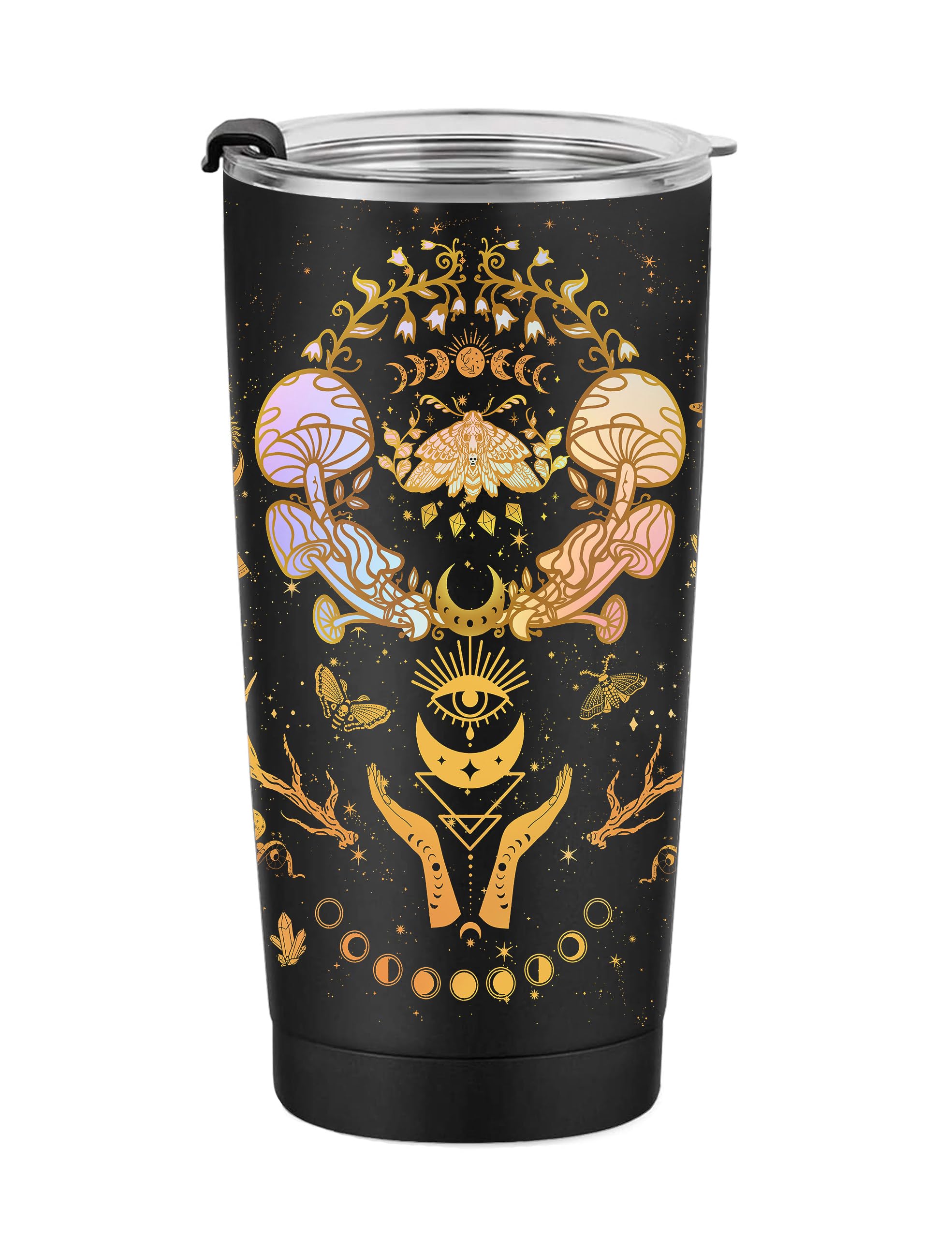 GOOMI Tumbler hongo frente, ideal regalo para amantes de lo místico.