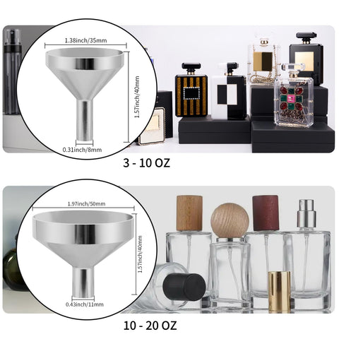 Goooxtex embudos para polvos y cosméticos, uso diario y reutilizables.