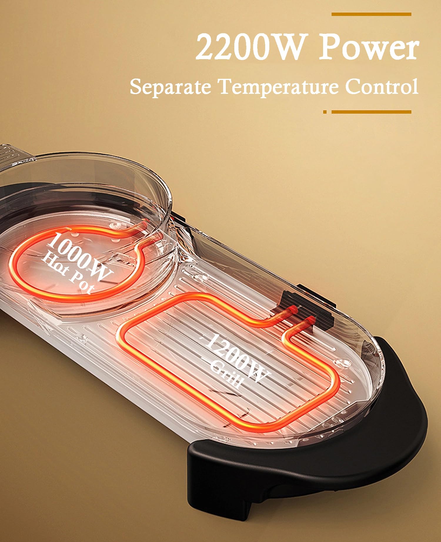 GOOTRIMY tapa de vidrio templado mantiene temperatura estable.