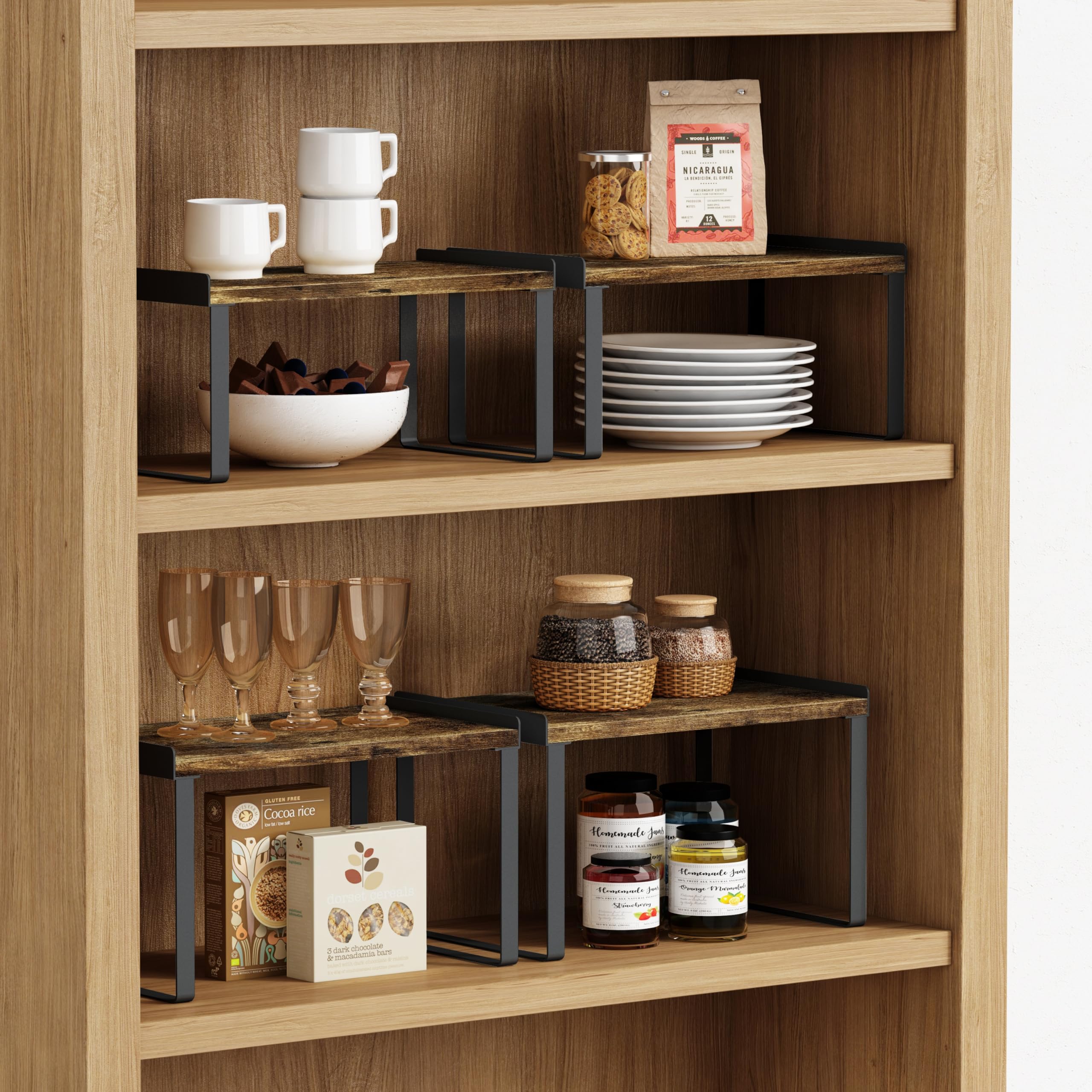 Goozii estante para contador de cocina, útil para ordenar condimentos y tazas.
