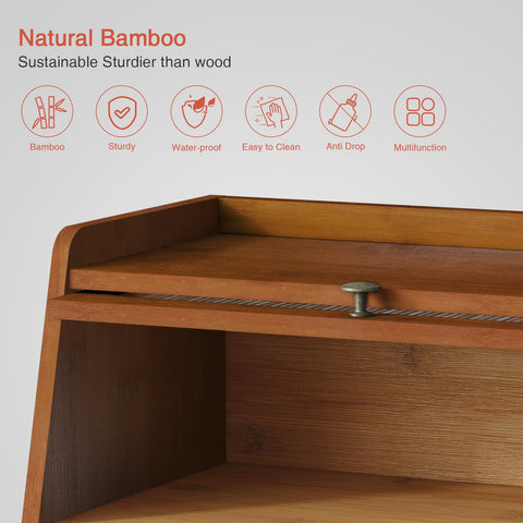 goozzi caja pan madera oscura, regalo ideal para pan casero.