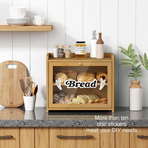 Goozii panera de bambú, diseño rústico para cocinas modernas.