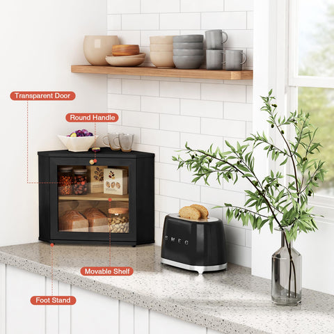 Goozii caja pan diseño rústico moderno: estilo para la cocina.