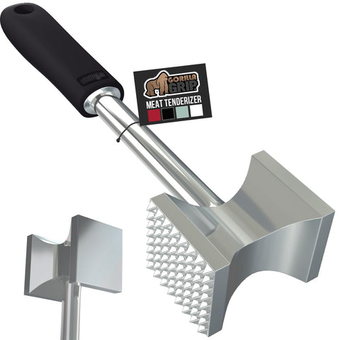 Ablandador de carne Gorilla Grip con dos caras de aluminio para marinar mejor
