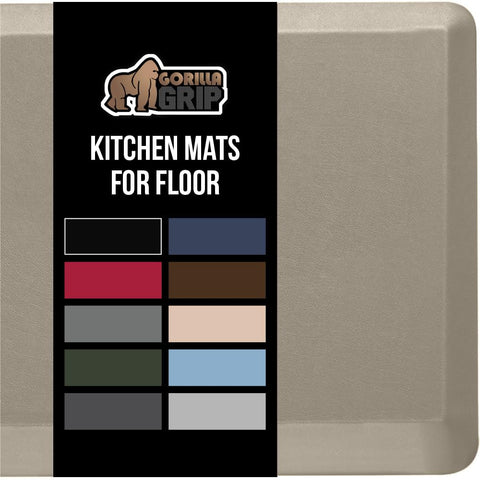 GORILLA GRIP alfombra cocina con confort 39x20 taupe para pies cansados