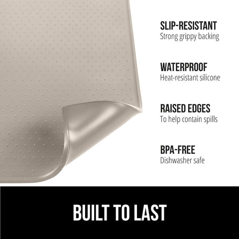 Gorilla Grip: alfombrilla de silicona para cafetera de expreso, base estable.