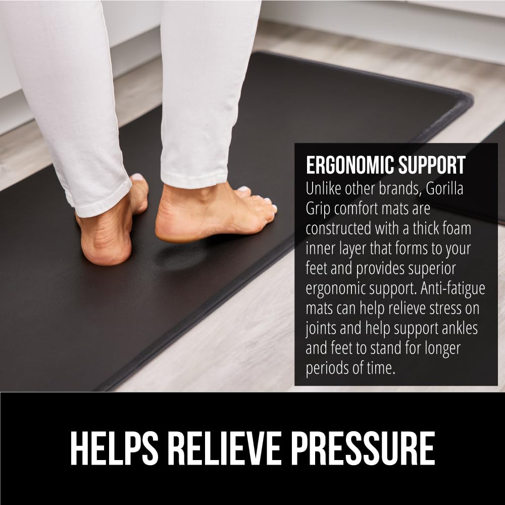 GORILLA GRIP alfombrilla anticansancio ergonómica para cocinar y trabajar