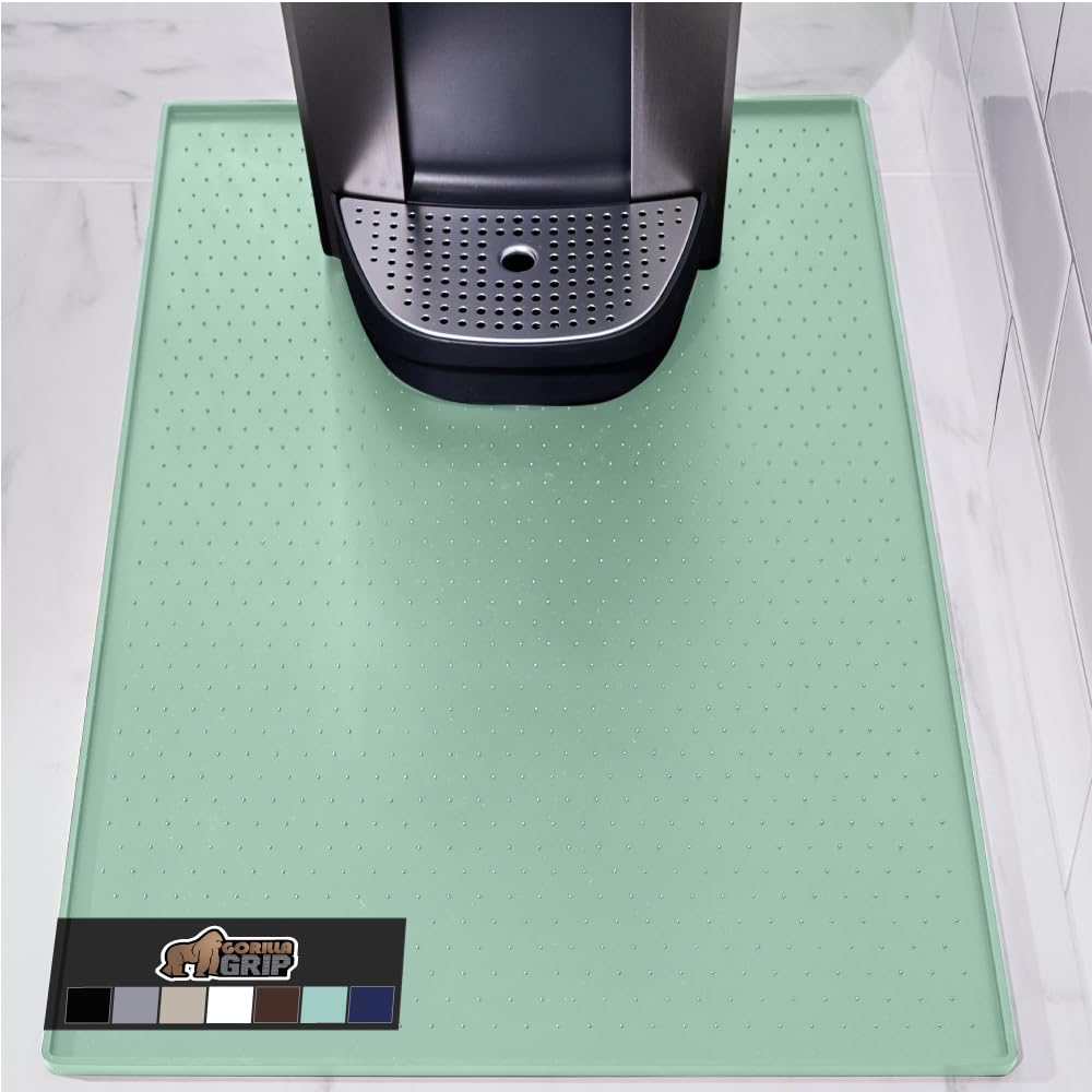 Alfombrilla de silicona Gorilla Grip para café, 15x23, protege la encimera y evita derrames.
