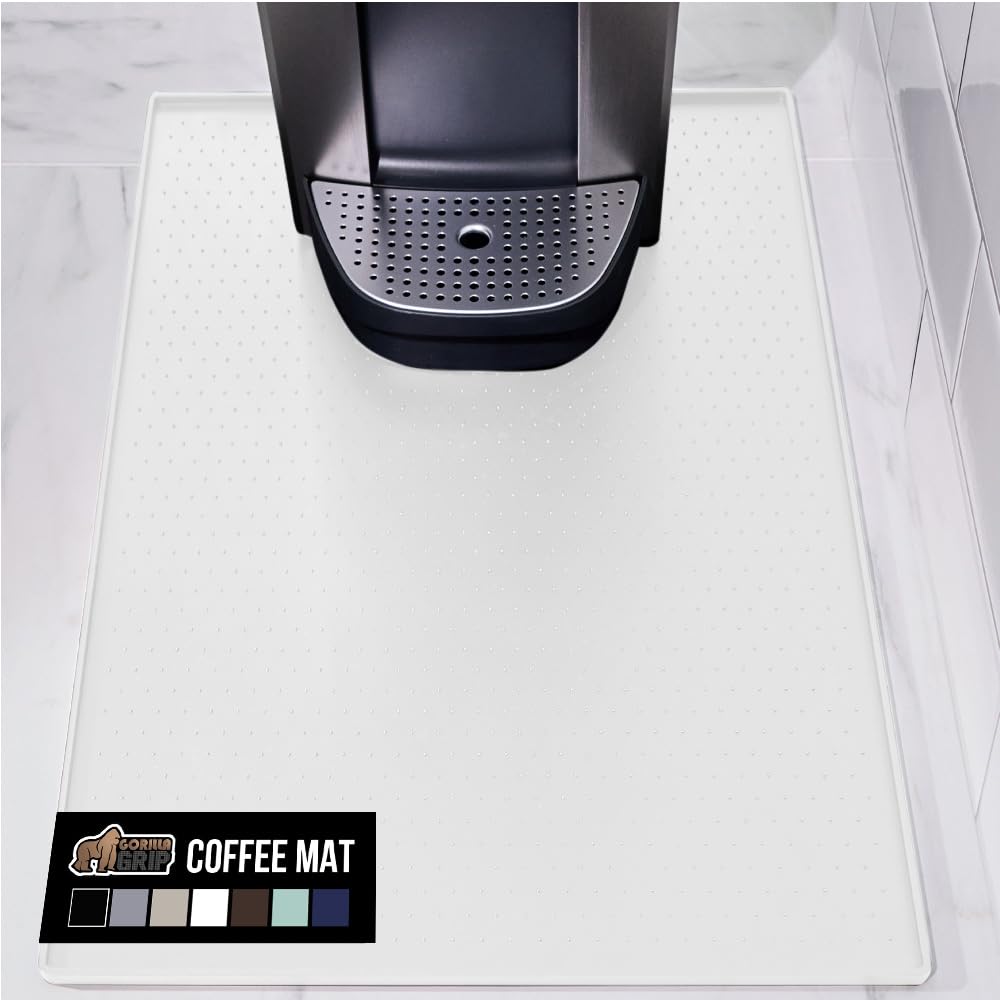 GORILLA GRIP alfombrilla de silicona para café 15x23, protege encimeras y derrames.