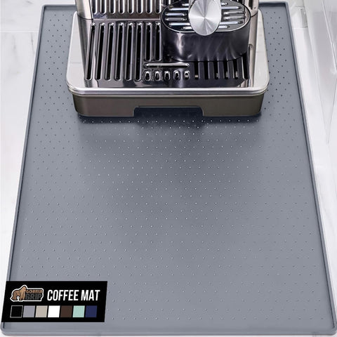 Gorilla Grip: alfombrilla silicona para café protege encimera y derrames.