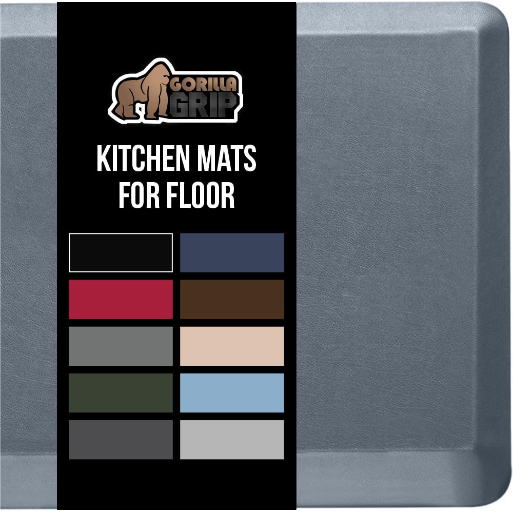 Gorilla Grip alfombrilla cocina acolchada 32x20, soporte cómodo para pies durante tareas prolongadas.