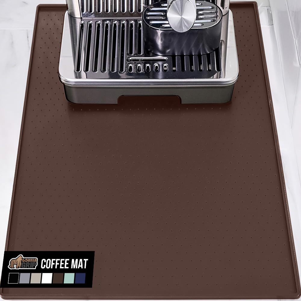 GORILLA GRIP alfombrilla silicona para café, superficie antideslizante protege encimera.