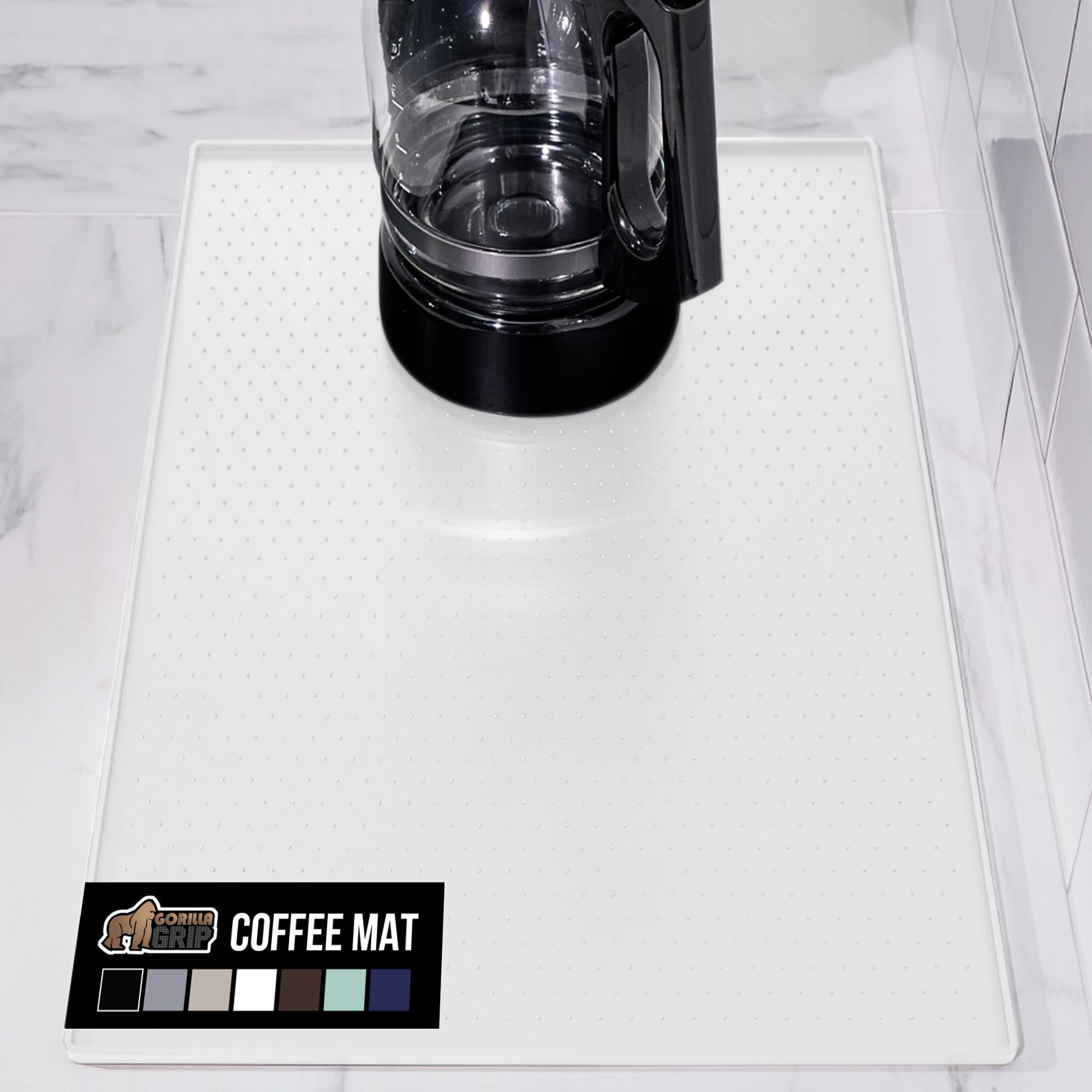 Almohadilla de silicona Gorilla Grip para máquina de espresso, protege la encimera y evita derrames.