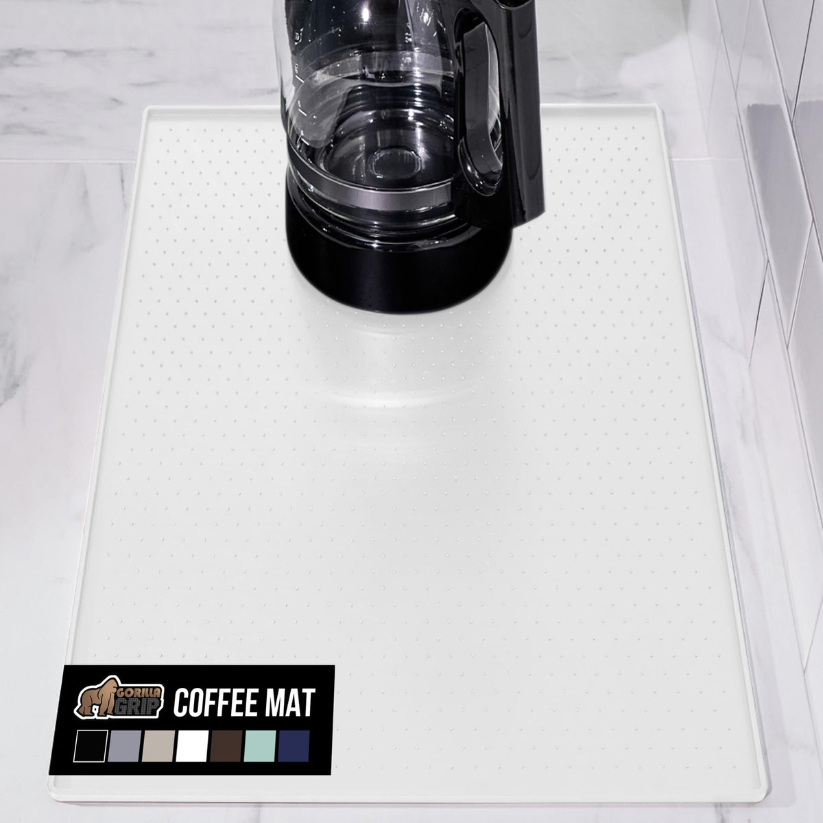 Almohadilla de silicona Gorilla Grip para máquina de espresso, protege la encimera y evita derrames.