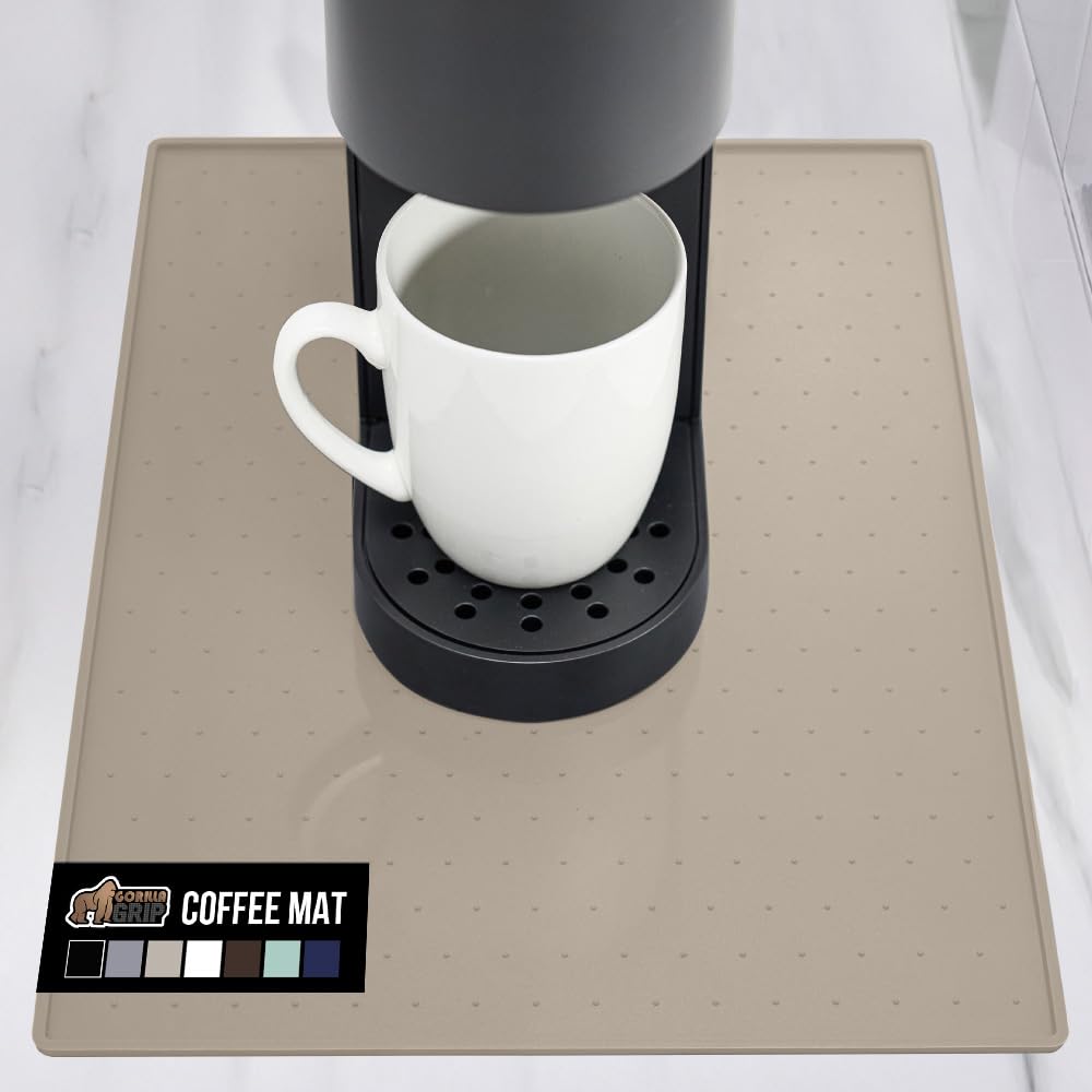 Gorilla Grip: almohadilla de silicona para café, protege derrames.