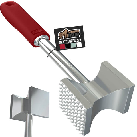 gorilla-grip aplanador doble cara con mango ergonómico para ablandar carnes.
