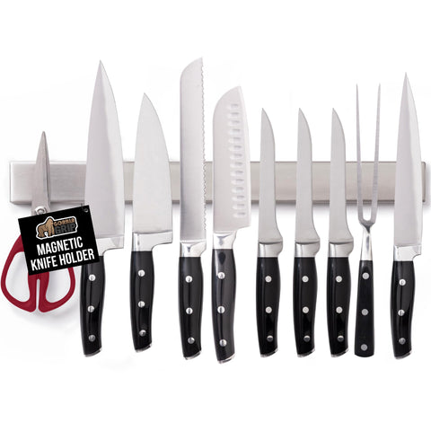 Barra magnética Gorilla Grip de 18 pulgadas para cuchillos, organiza la cocina con estilo.
