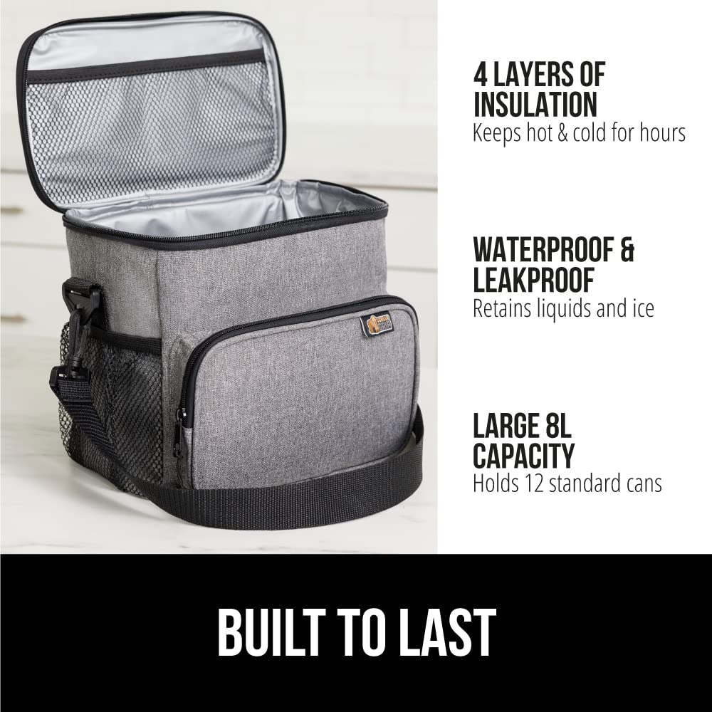 Gorilla Grip bolsa almuerzo con correa ajustable para transporte cómodo.