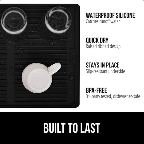 Gorilla Grip bordes elevados para recoger el agua y mantener la encimera limpia