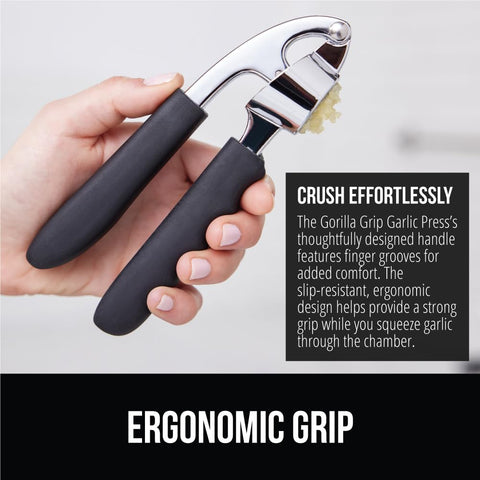 Cámara de zinc Gorilla Grip para la prensa de ajo, resistente y duradera.
