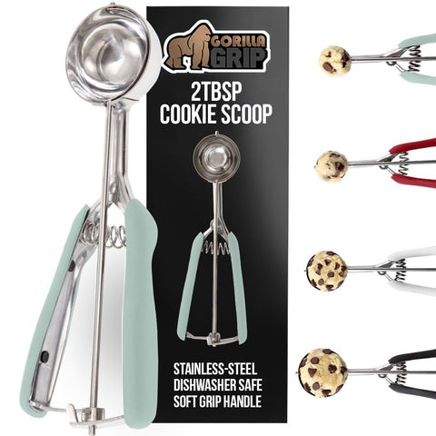 GORILLA GRIP Cucharón para galletas de 2 cucharadas con liberación suave.
