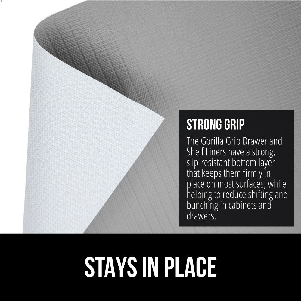 GORILLA GRIP DripGuard acabado liso facilita limpieza y deslizamiento suave