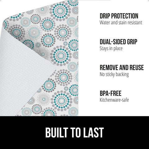 Gorilla Grip DripGuard en la cocina evita derrames sin adhesivo.