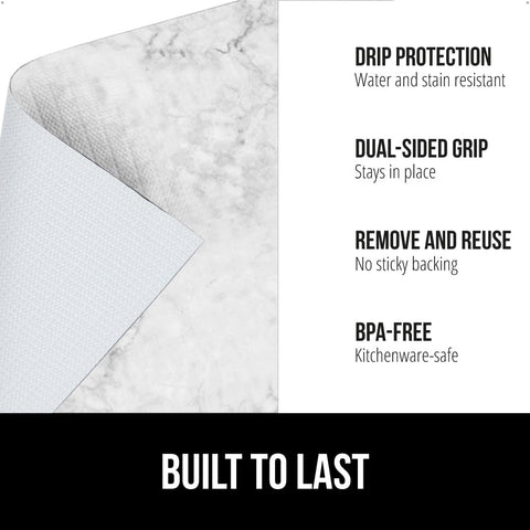 GORILLA GRIP DripGuard protege superficies de cocina y baño de derrames.