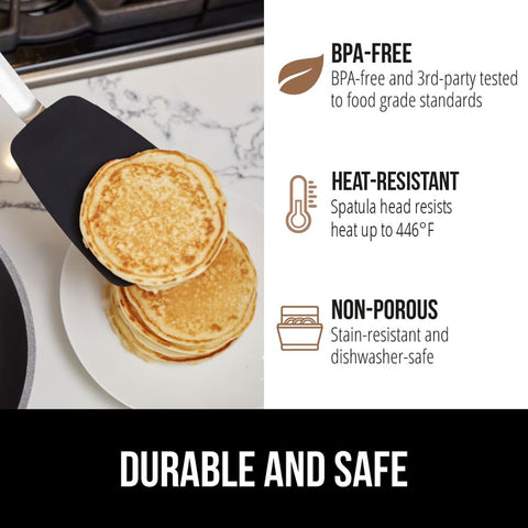 Gorilla Grip: estructura de acero inoxidable resistente para soportar ingredientes pesados.
