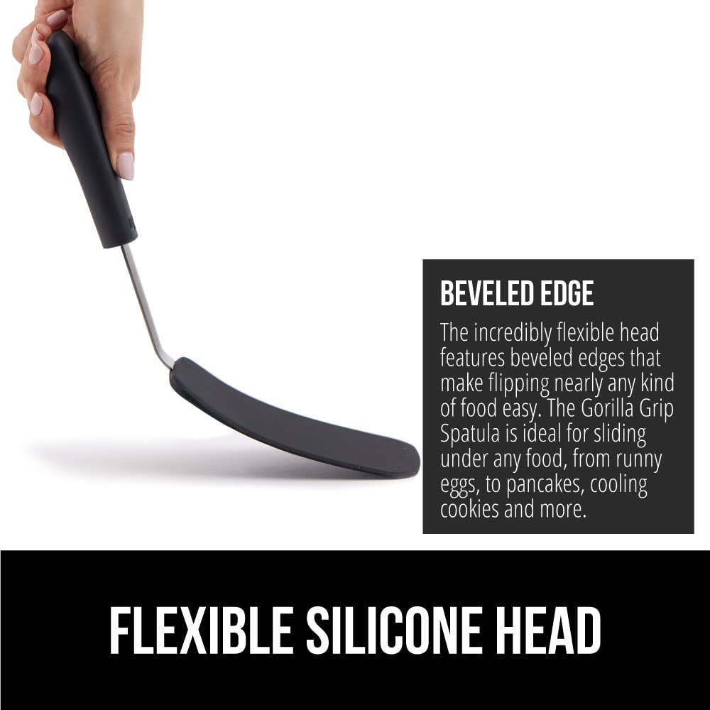 Gorilla Grip: borde ergonómico antideslizante para mayor control al cocinar.