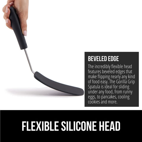 Gorilla Grip: borde ergonómico antideslizante para mayor control al cocinar.