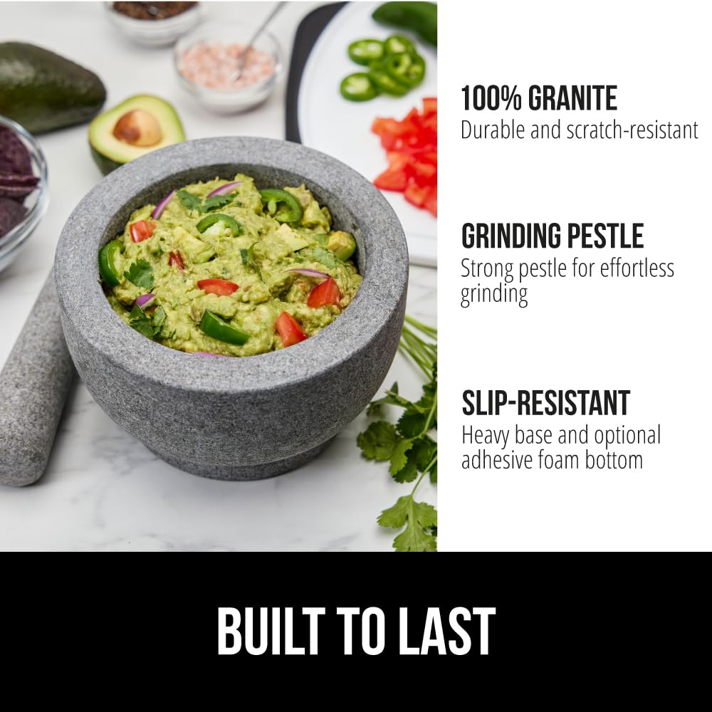 Gorilla Grip granito natural con acabado visible para conservar sabores al machacar.