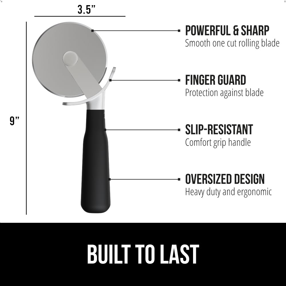 GORILLA GRIP hoja de acero inoxidable duradera para pizzas y más usos.