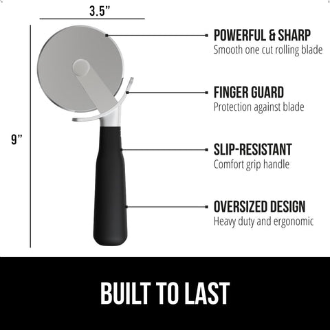 GORILLA GRIP hoja de acero inoxidable duradera para pizzas y más usos.