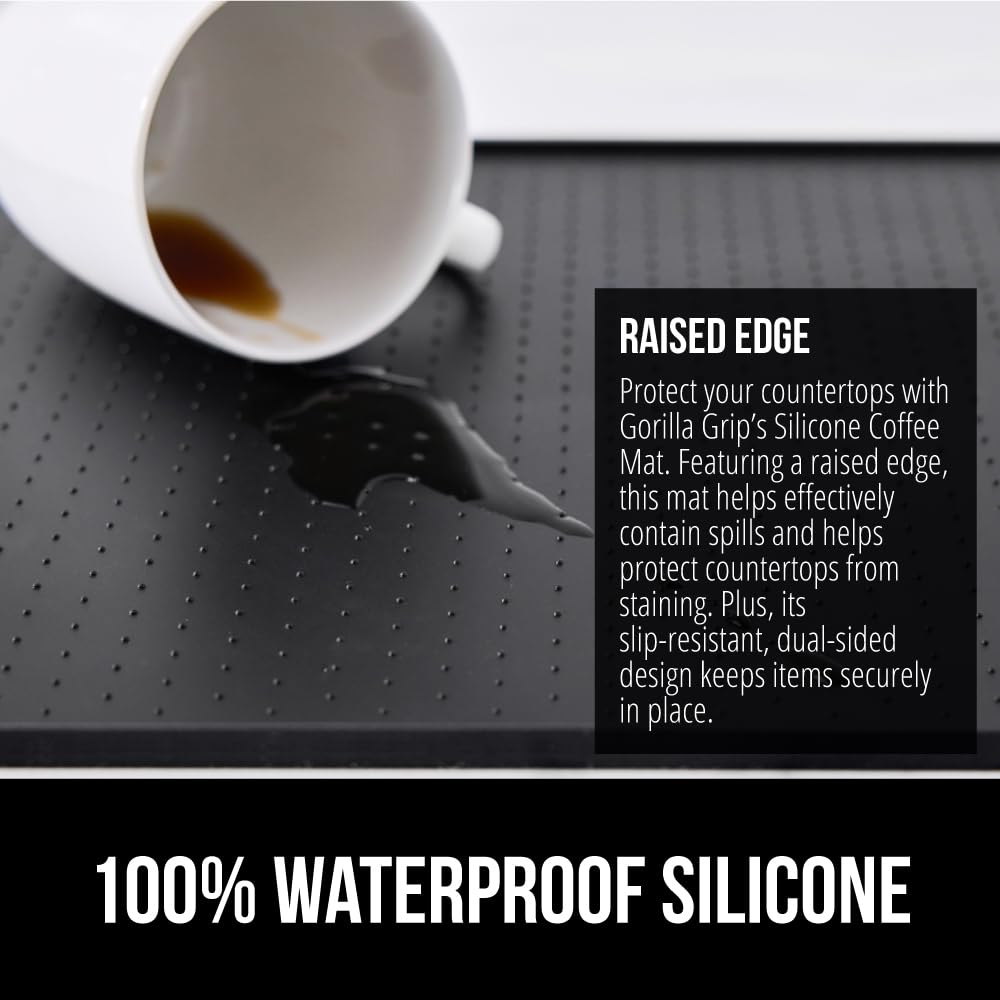Gorilla Grip: mat antideslizante mantiene la cafetera en su lugar