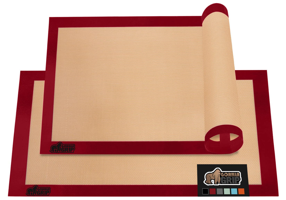 GORILLA GRIP tapete de silicona antiadherente de 20,5 x 14,62 cm para hornear sin engrasar.