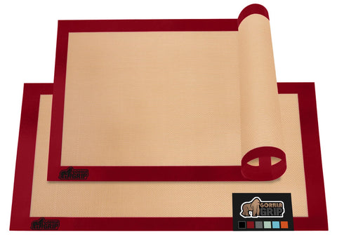 GORILLA GRIP tapete de silicona antiadherente de 20,5 x 14,62 cm para hornear sin engrasar.