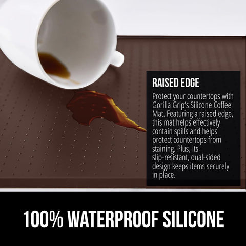GORILLA GRIP mat antideslizante, base de silicona mantiene la cafetera en su lugar