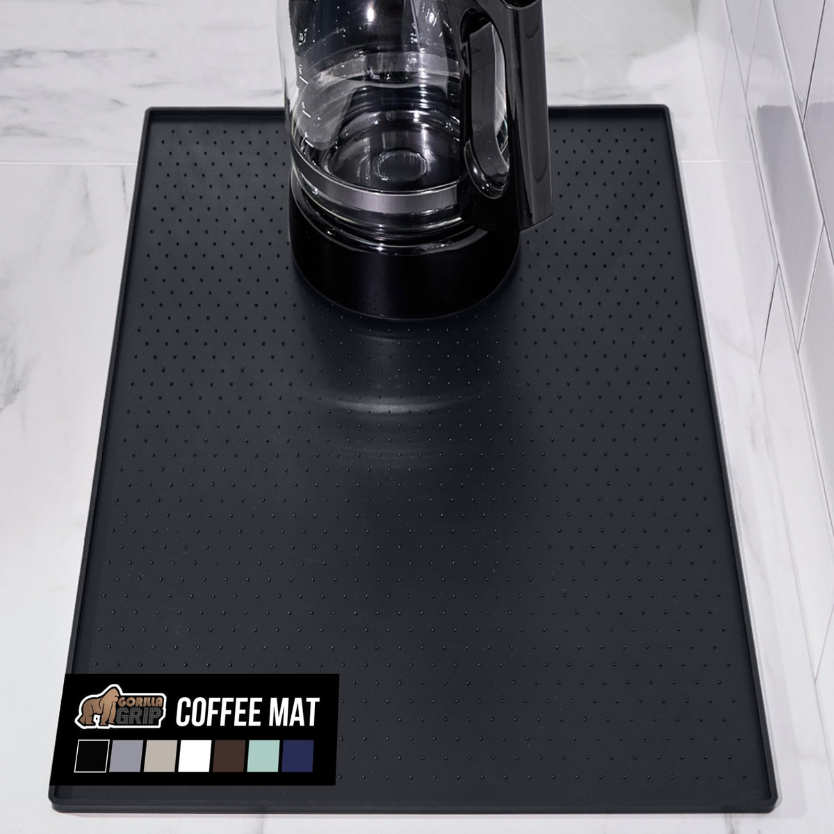 Gorilla Grip: mat de silicona para café protege la encimera de derrames