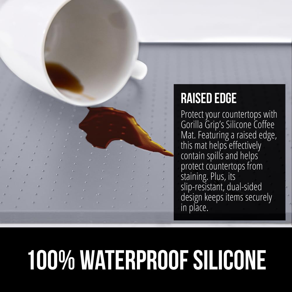 Silicona resistente al calor protege la encimera con Gorilla Grip.
